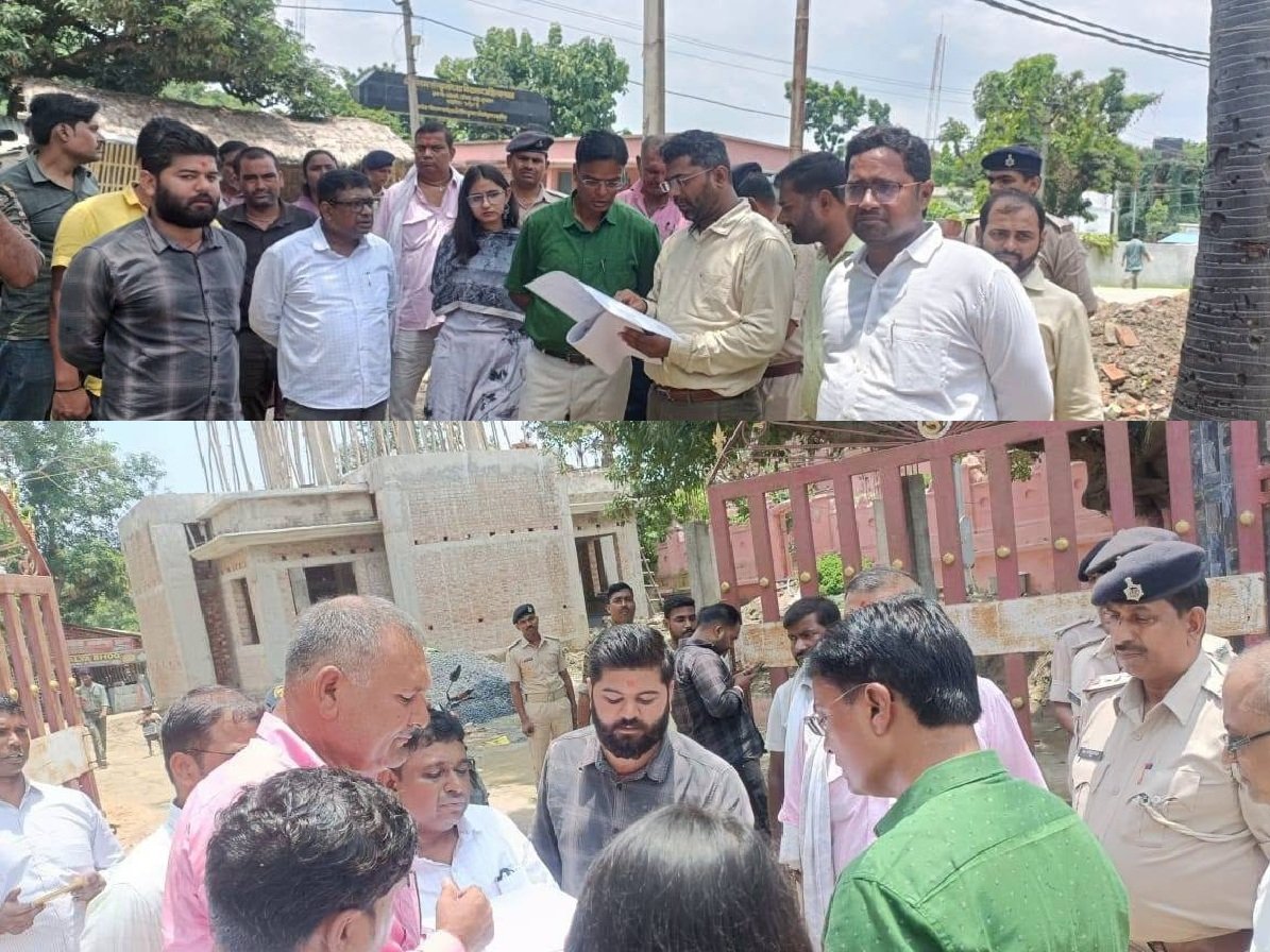 DM reviews development work at Ahilya Sthan temple; issues instructions to complete the work within the deadline while ensuring quality.