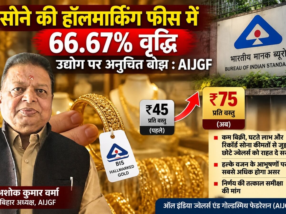 Gold Hallmarking Fee Hike: सोने की हॉलमार्किंग फीस में 66.67% वृद्धि पर AIJGF ने जताई चिंता